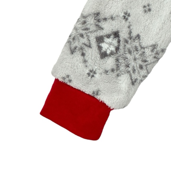 Family Pjs Kids Unisex Zip Up One Piece Sleeper Winter Fairisle Size 6-7 - Picture 3 of 11